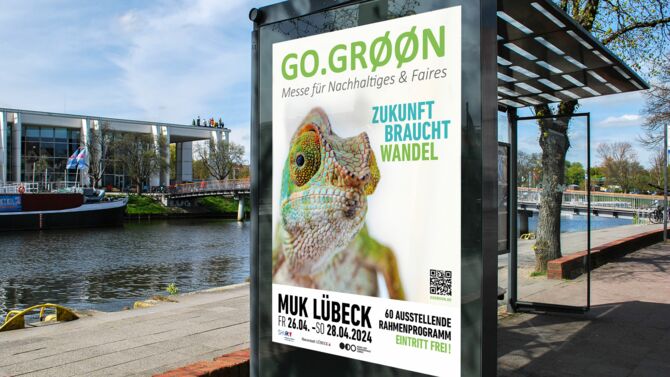 GO.GRØØN Mockup für City-Light-Poster